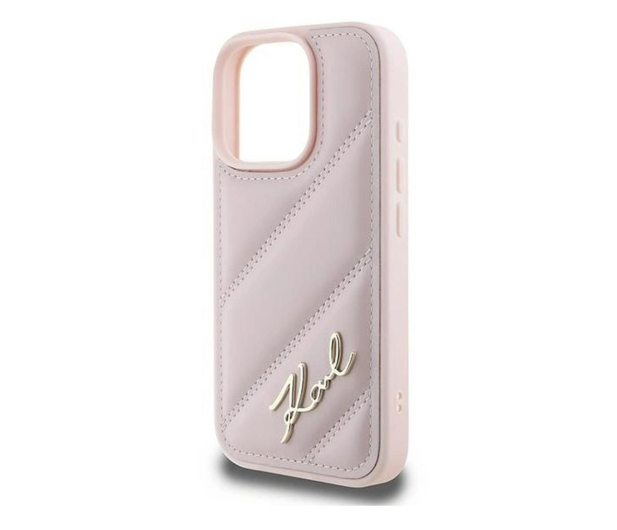 KARL LAGERFELD Quilted Signature do iPhone 16 Pro Max różowy - 1278269 - zdjęcie 3